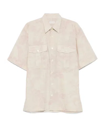 Dries Van Noten Short Sleeve Shirt In Neutral