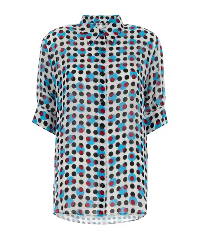 Dries Van Noten Short Sleeve Shirt In Blue