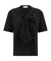 Dries Van Noten Bow Detail Short Sleeve T-shirt In Black