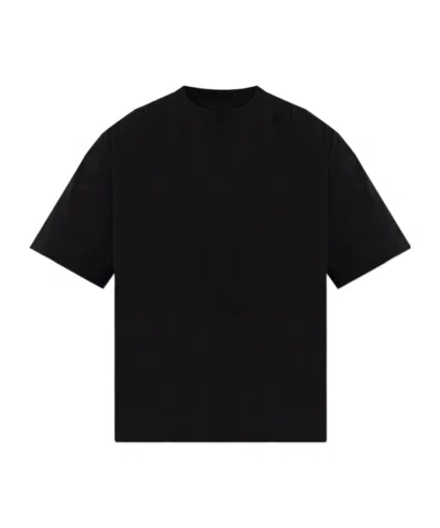 Dries Van Noten Boxy-fit Black Short-sleeve T-shirt With Classic Crew Neckline