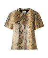 Dries Van Noten Snake-effect Leather Top In Multi