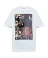 Dries Van Noten Graphic Print Crew Neck Short Sleeve Top In White