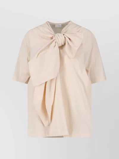 DRIES VAN NOTEN SHORT SLEEVE TOP FEATURING BOW DETAIL