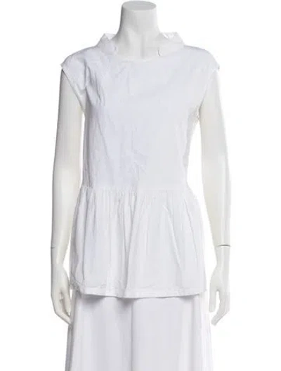 Pre-owned Dries Van Noten Short Sleeve Top In White