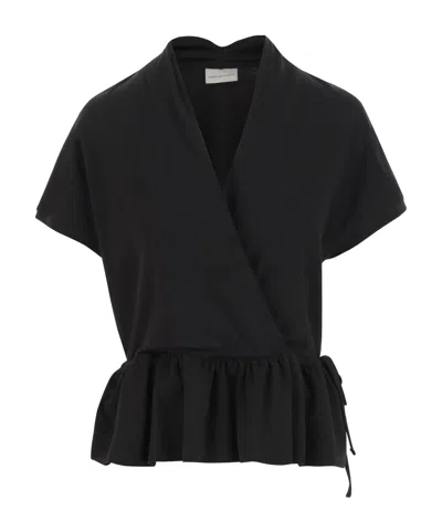 Dries Van Noten Short-sleeved Blouse In Black