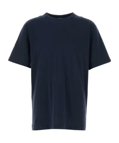 Dries Van Noten Heer Cotton Crew Neck Short Sleeve T-shirt In Blue