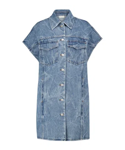 Dries Van Noten Short-sleeved Denim Jacket In Blue