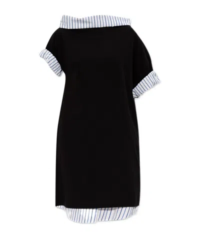 Dries Van Noten Short-sleeved Dress In Brown