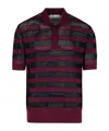 Dries Van Noten Mercy Burgundy Viscose Blend Polo Shirt In Black