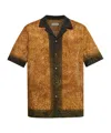 Dries Van Noten Short Sleeve Cotton Shirt In Brown