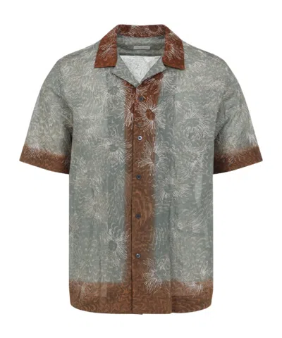 Dries Van Noten Short-sleeved Shirt In Gray