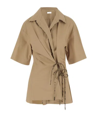 Dries Van Noten Short-sleeved Shirt In Nude