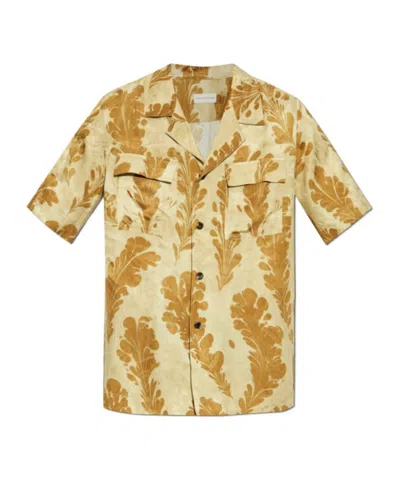 Dries Van Noten Short-sleeved Shirt In Beige
