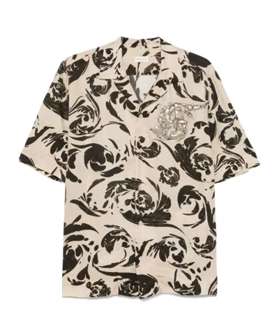 Dries Van Noten Short-sleeved Shirt In Nude
