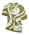 Shop Dries Van Noten Short-sleeved Sweater In Green