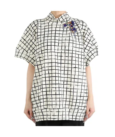 Dries Van Noten Short-sleeved Sweater In White