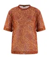 Dries Van Noten T-shirt With Floral Pattern In Brown