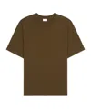 Dries Van Noten Round Neck Short Sleeve Cotton T-shirt In Brown