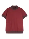 Dries Van Noten Short-sleeved Turtleneck Sweatshirt In Brown
