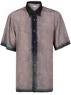 Dries Van Noten Men's Short Sleeves Cassidye Shirt In Brown