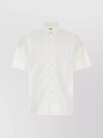 Dries Van Noten Short Sleeves Poplin Shirt In White