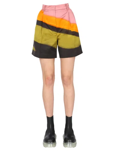 Dries Van Noten Shorts With Pinces In Multicolour