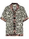 Dries Van Noten Short-sleeve Abstract Pattern Shirt With Camp Collar In Multi