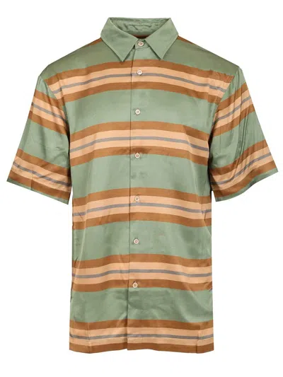 Dries Van Noten Cassidye Stripe Short-sleeve Shirt In Multi