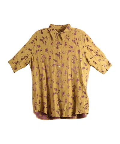 Dries Van Noten Short-sleeved Shirt In Yellow