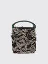 Dries Van Noten Beaded Strap Handbag With Embellished Top Handle In Black