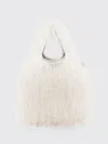 Dries Van Noten Marche Small Fringed Tote Bag In White