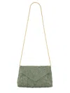 Dries Van Noten Womens Raffia Envelope Crinkled Woven Clutch Bag In Gray