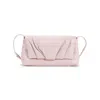 Dries Van Noten Shoulder Bag With Pleated Detail And Sophisticated Leather Finish In Pink