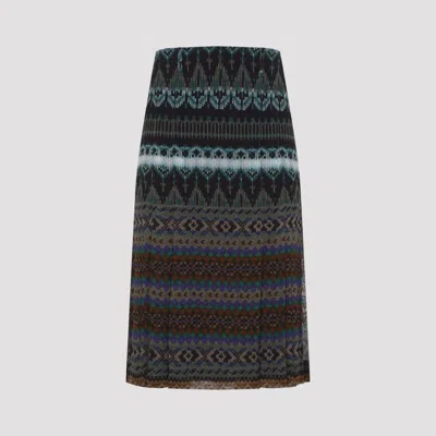 Dries Van Noten Sianora Viscose Midi Skirt In Black