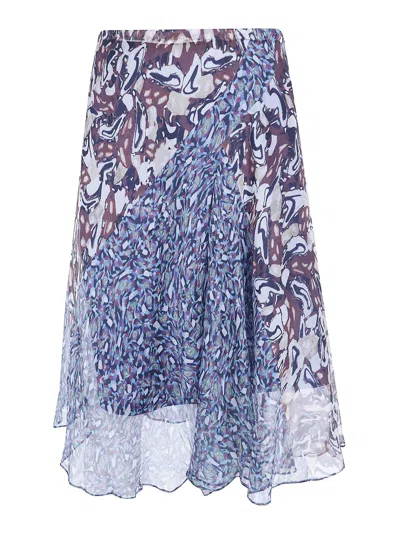 Dries Van Noten Sibanna Print Skirt In Multicolour