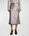 Dries Van Noten Sibyl Sequin Embellished Midi Skirt In Multi