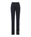 Dries Van Noten Pandoris Embellished Wool Skinny Pants In Blue