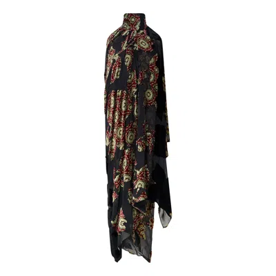 Dries Van Noten Side Drapping Dress In Black