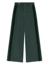 Dries Van Noten Side-stripe Denim Trousers In Green