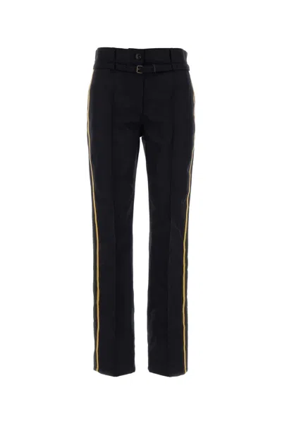Dries Van Noten Side-stripe Wool Trousers In Blue