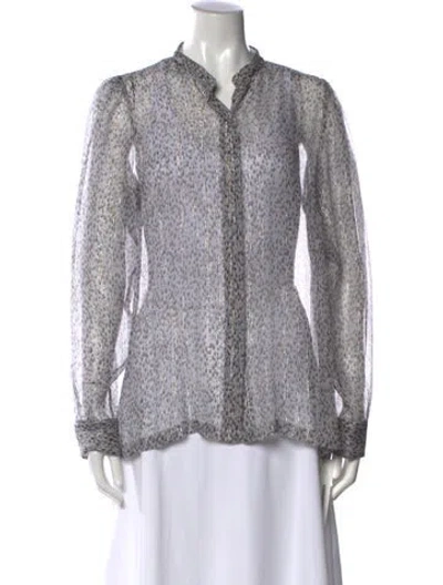 Pre-owned Dries Van Noten Silk Animal Print Blouse