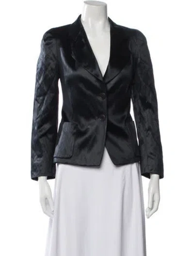 Pre-owned Dries Van Noten Silk Blazer In Blue