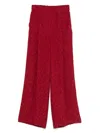 Dries Van Noten Silk Blend Pants In Red
