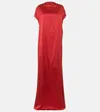 Dries Van Noten Diria Stretch-silk Satin Gown In Red