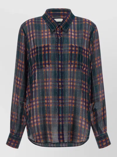 Dries Van Noten Silk Blend Shirt In Multi