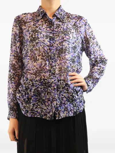 Pre-owned Dries Van Noten Silk Blouse In Purple