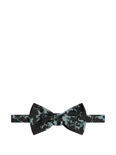 Dries Van Noten Silk Bow Tie In Black