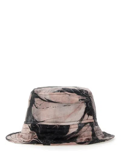 Dries Van Noten Silk Bucket Hat In Brown