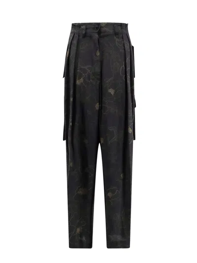 Dries Van Noten Silk Cargo Trouser