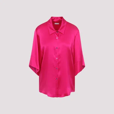 Dries Van Noten Silk Clethestane Mini Shirt For Women In Pink